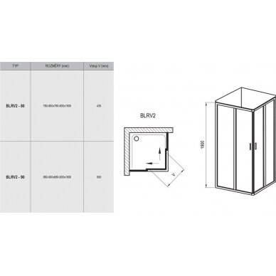 Dušo kabina Blix BLRV2 8