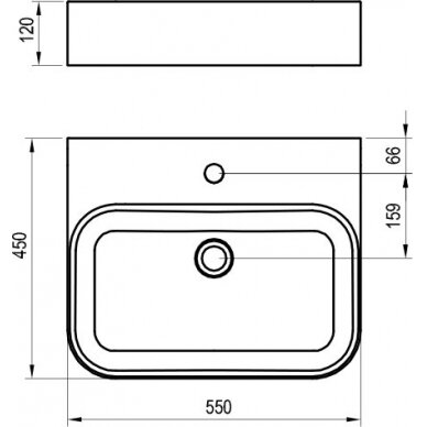 Keraminis praustuvas Ceramic Slim Wall R 5