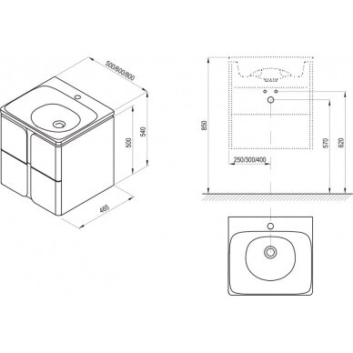 Spintelė po praustuvu SD Balance 600 14