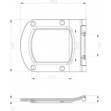 WC unitazo sėdynė Classic Slim 5